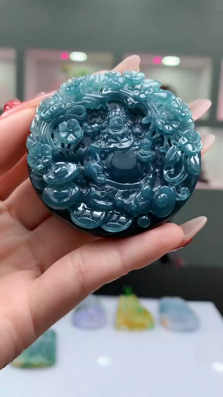 【闪购商品】定制翡翠未镶嵌1052ry-毛货挂件赠珠链27