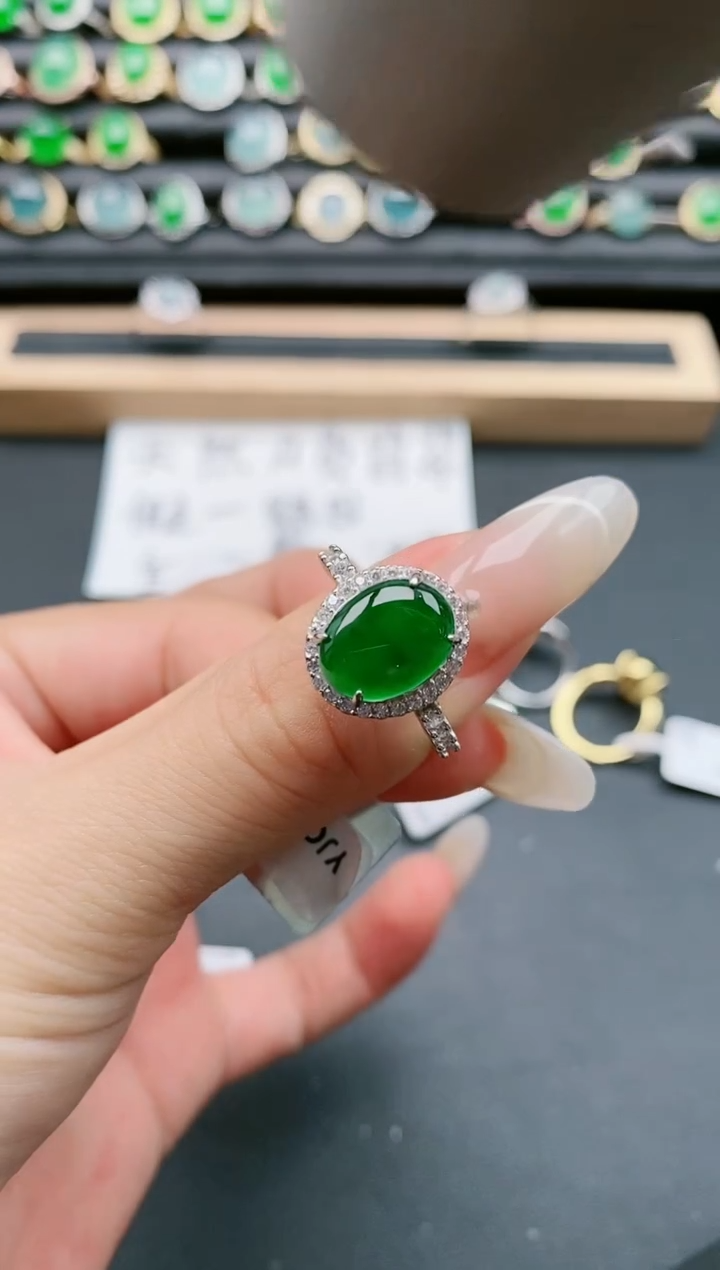 【闪购商品】翡翠戒指银S925镶嵌1111