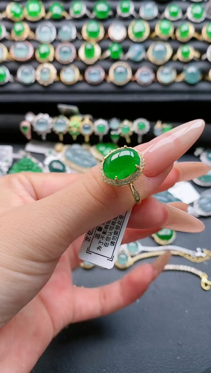 【闪购商品】翡翠戒指银S925镶嵌111111111