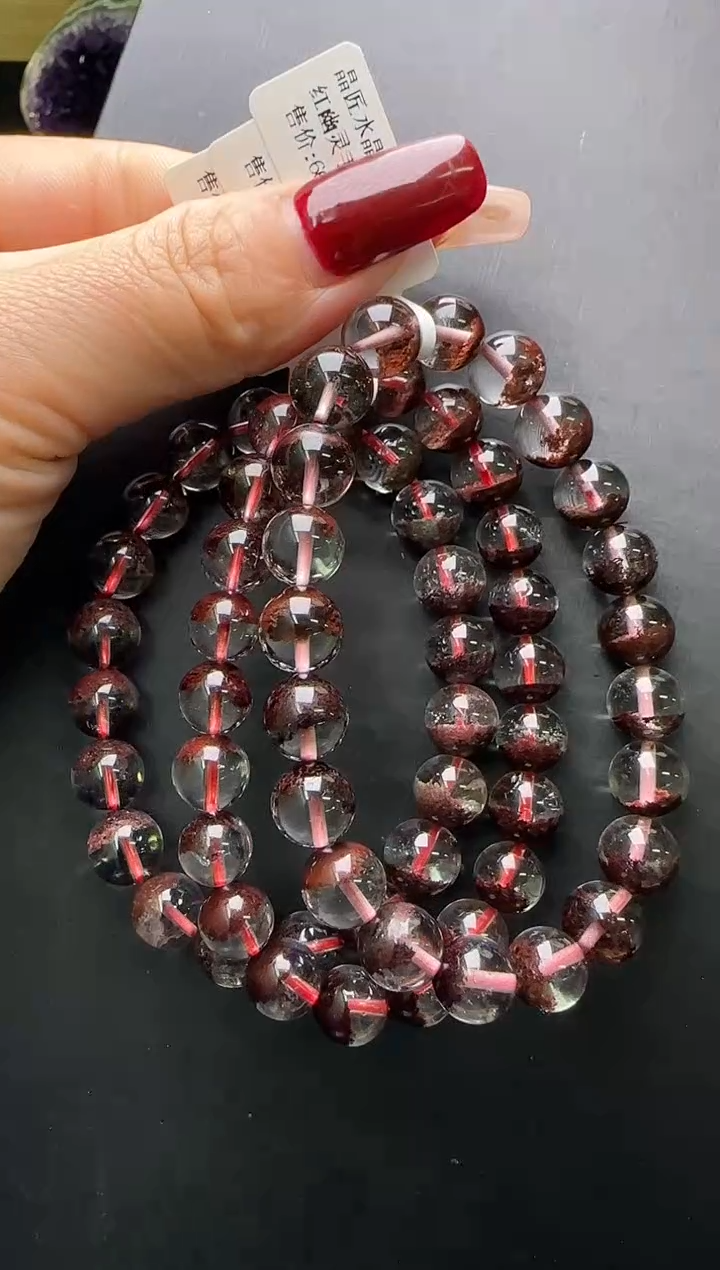 【闪购商品】水晶手串未镶嵌红幽灵手串9m+多样性发一JP38229