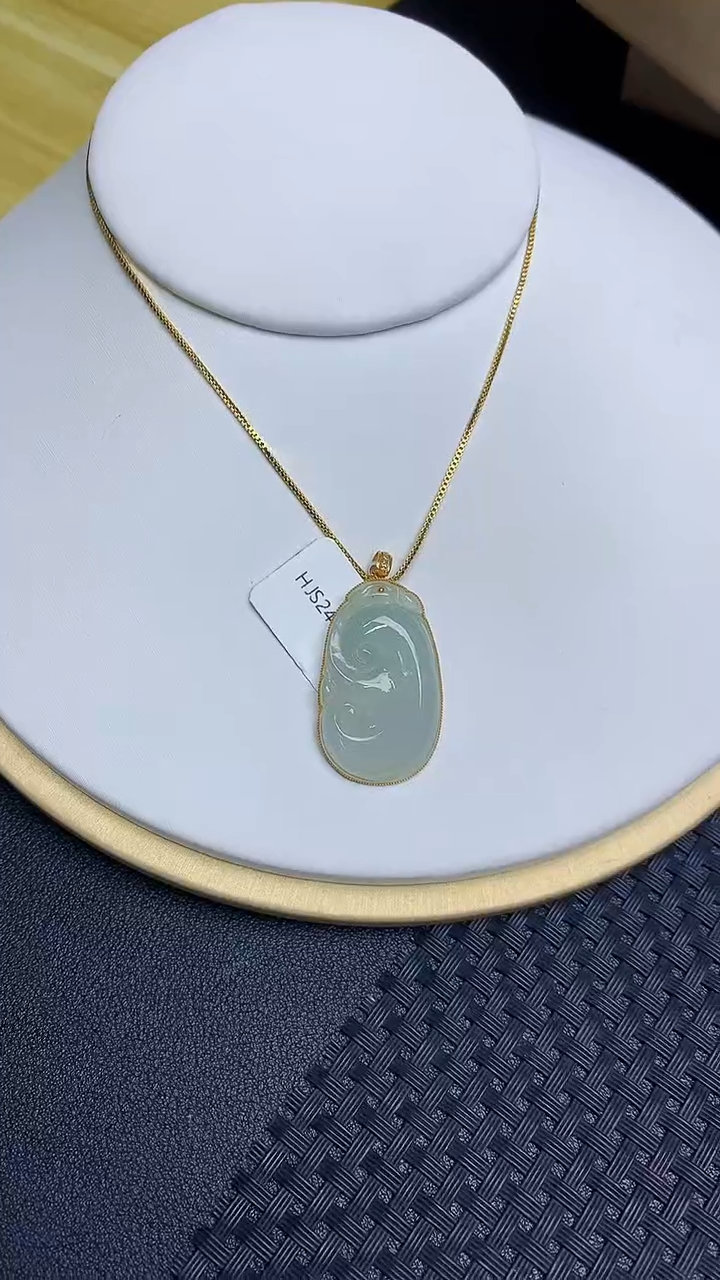 【闪购商品】翡翠颈饰18K金镶嵌45345453