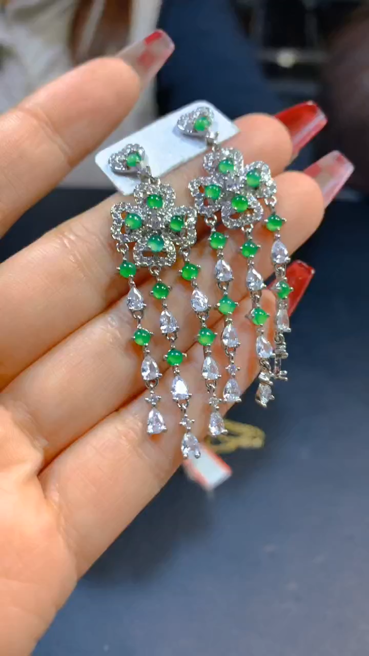 【闪购商品】翡翠耳饰未镶嵌0531704027多样性发一