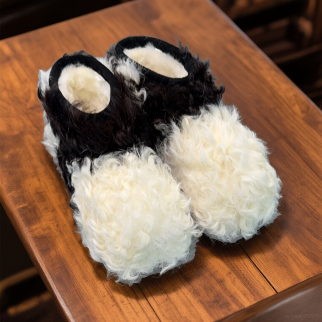 冬季防滑保暖时尚羊毛雪地靴成人女士羊毛卷真皮