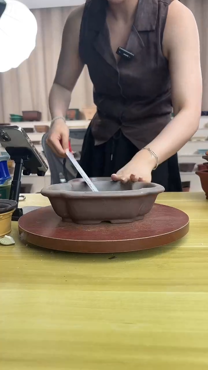 紫砂花盆浅草紫砂花盆微瑕