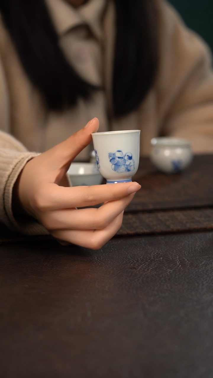 【闪购商品】杯聚澜堂童子看书小闻香杯