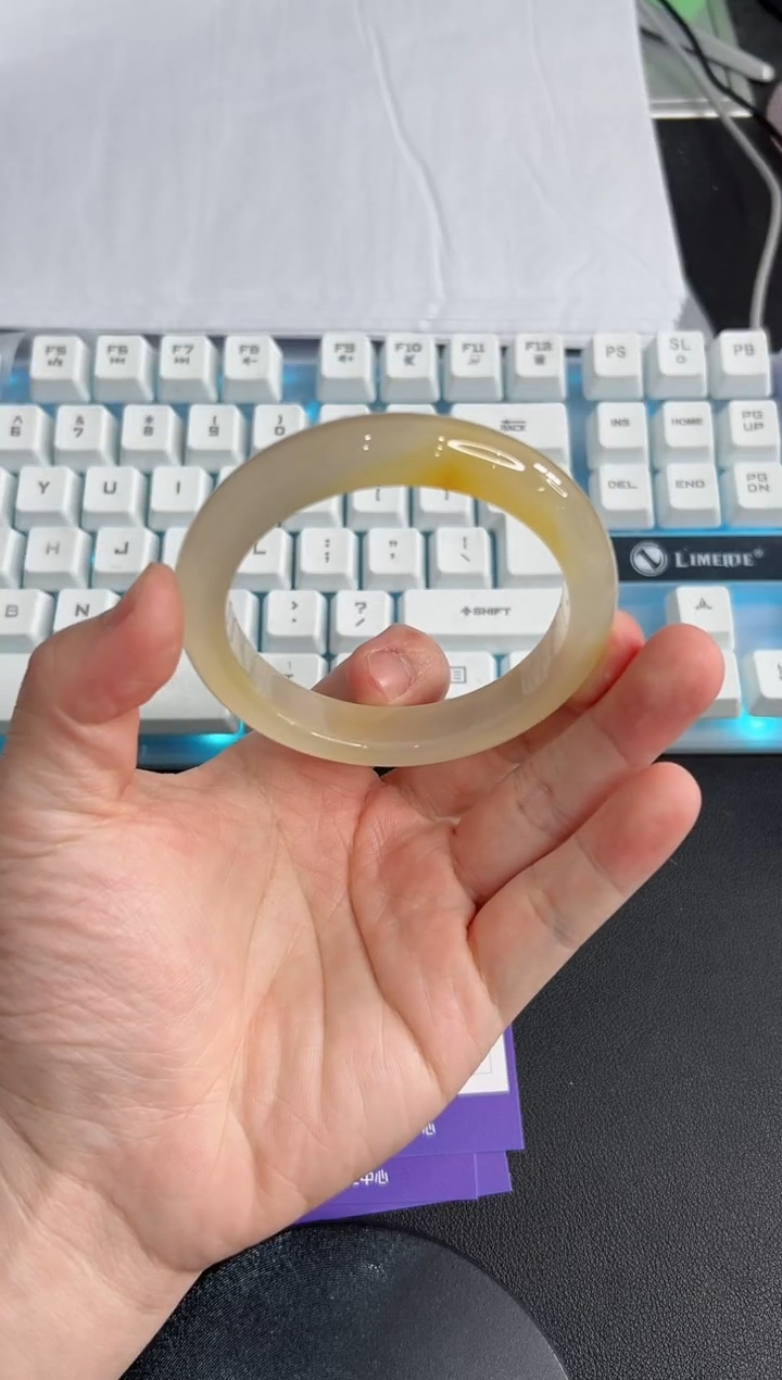 【闪购商品】玛瑙/玉髓手镯未镶嵌368/香槟60.8