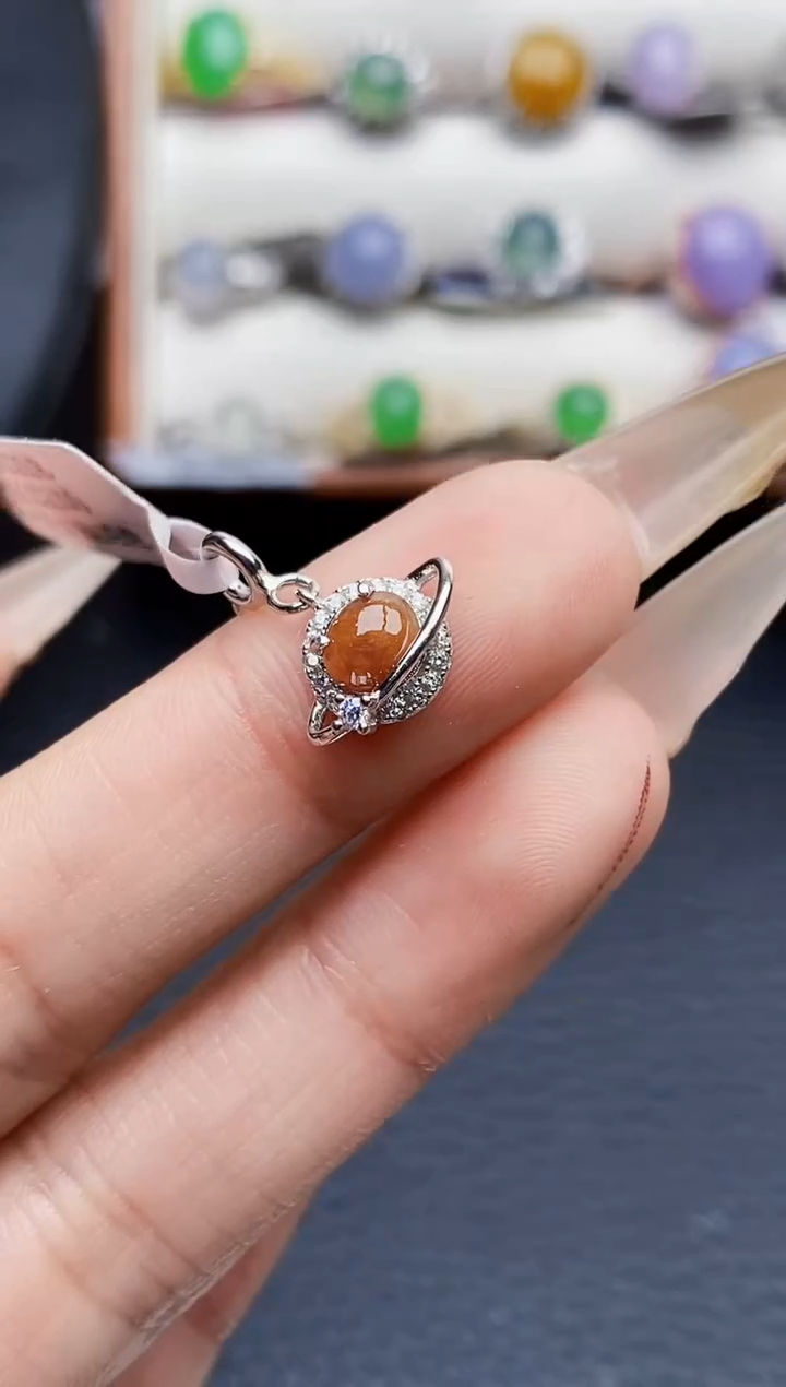 银S925镶嵌戒指翡翠4697