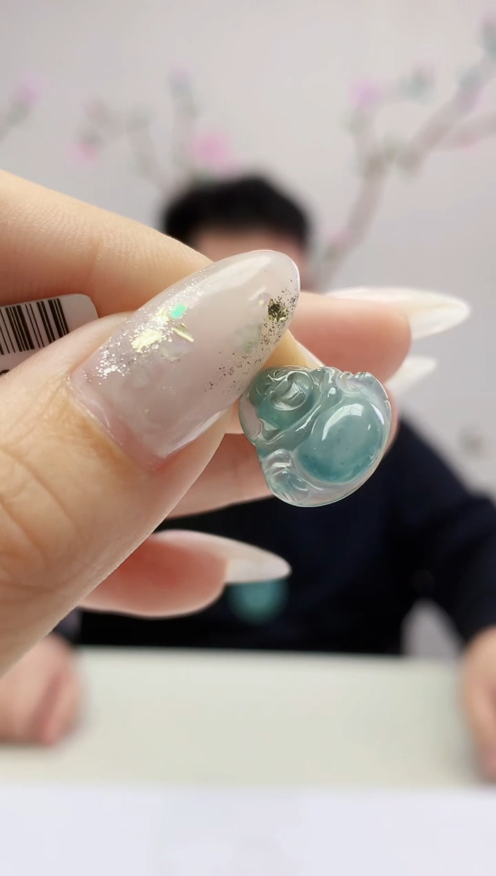 翡翠未镶嵌颈饰888ee-JJ挂件53赠金扣