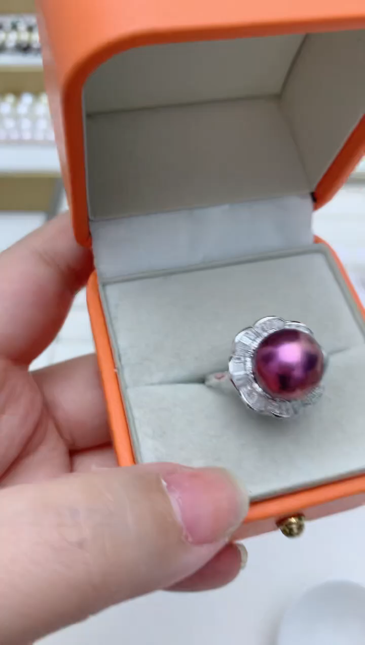 【闪购商品】淡水珍珠戒指银S925镶嵌q44 