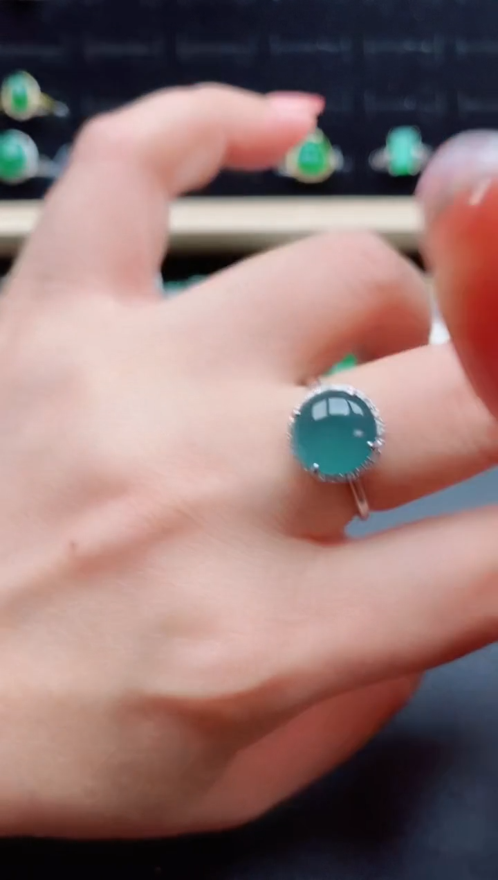 【闪购商品】翡翠戒指银S925镶嵌2121212