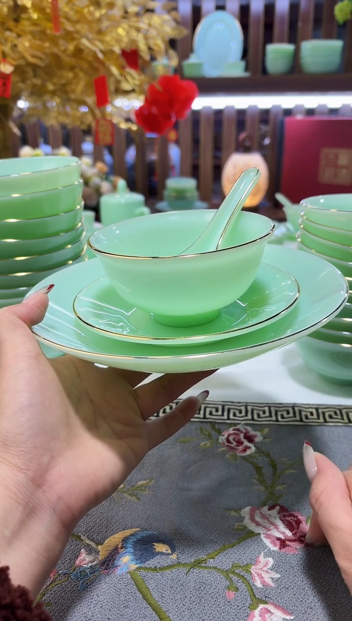 玉瓷四件套2套餐具