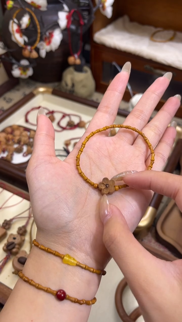 手串桃核【桃缘行】竹节桃木桃核辟、挡、驱、护 备注手围