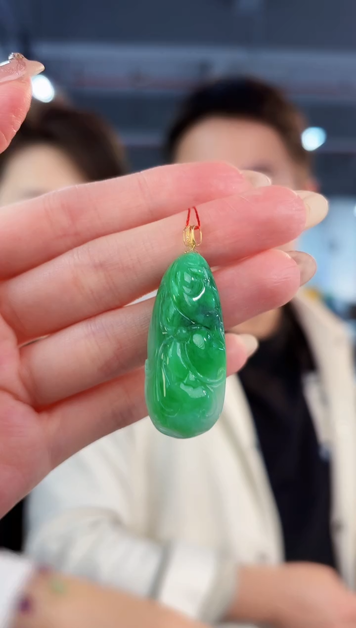 【闪购商品】翡翠颈饰18K金镶嵌缅料A货/支持复检/一件