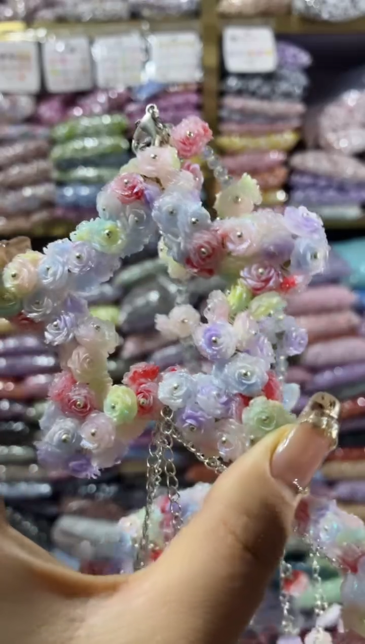 塑料2326-卡10软胶花-混色100颗