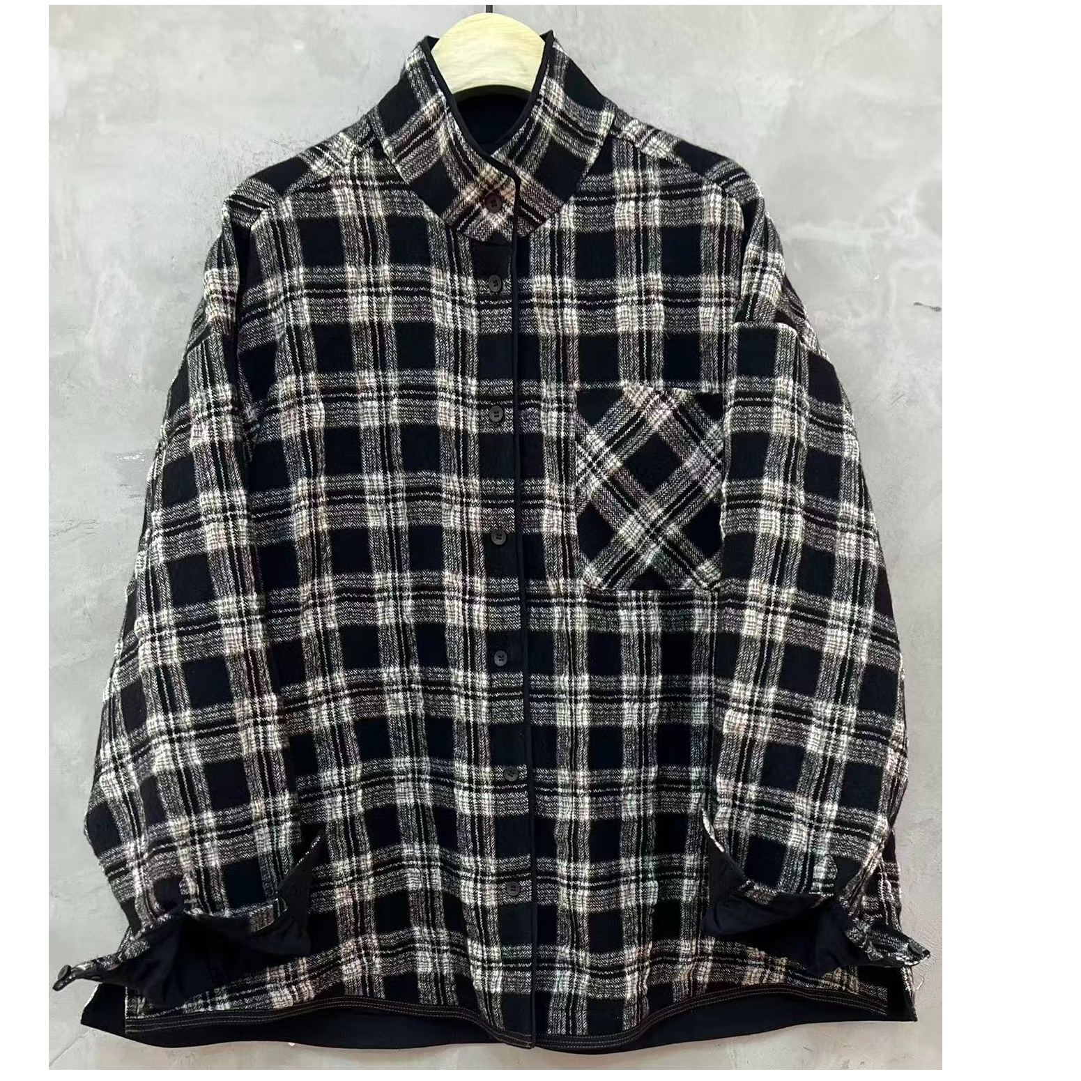 西子分享 4070 古蘭木 羊毛+棉 千鸟格 【衬衫】