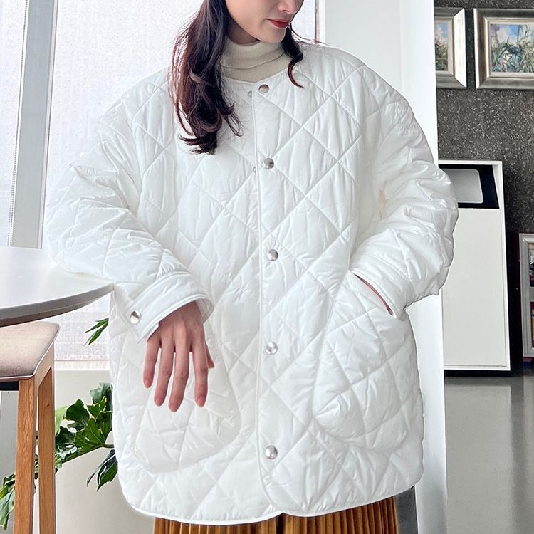 商场同款2025冬季新款圆领菱格新雪丽棉服棉衣外套5400730