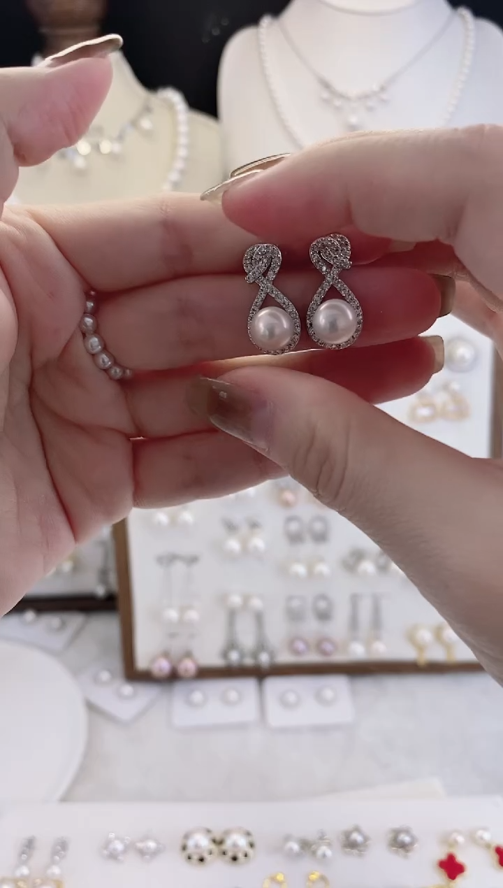 合金耳饰淡水珍珠0005