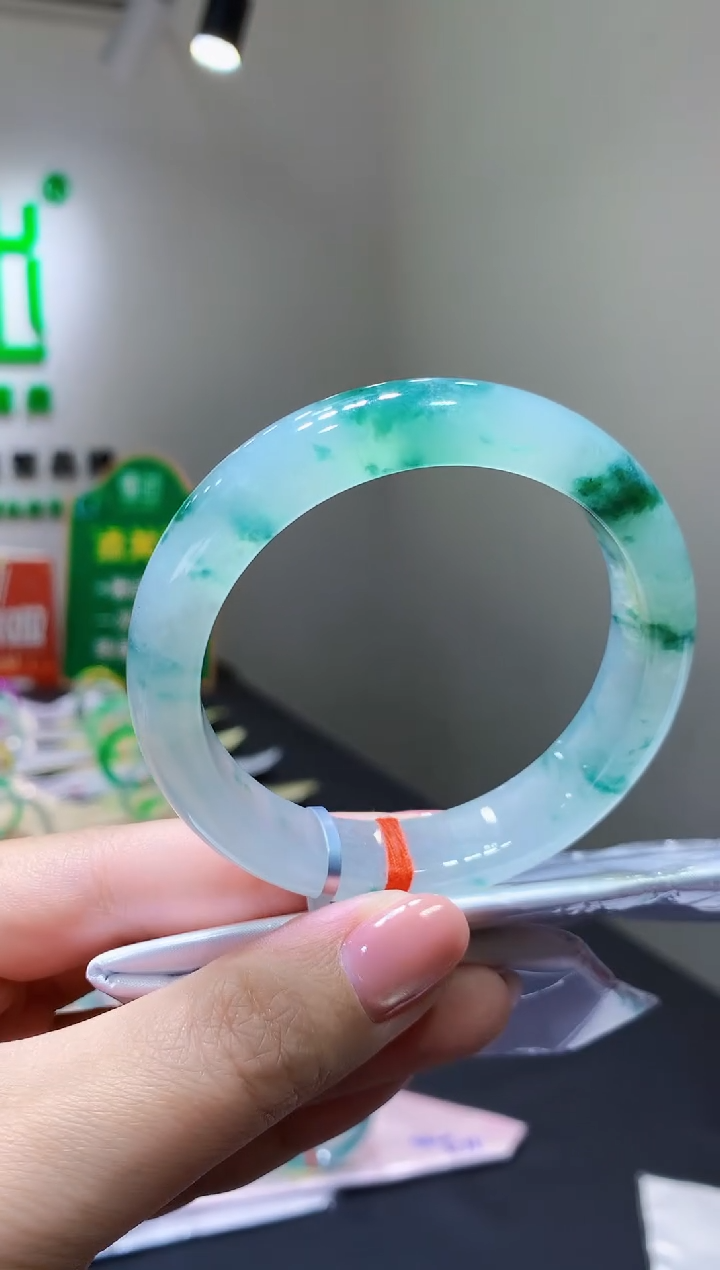 未镶嵌手镯翡翠k46天然缅甸翡翠A货58正圈总价25万定金2万拆单