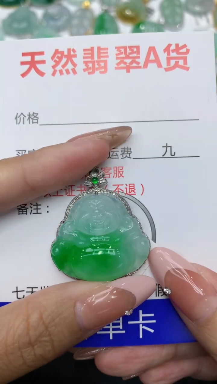 【闪购商品】翡翠颈饰18K金镶嵌111111111
