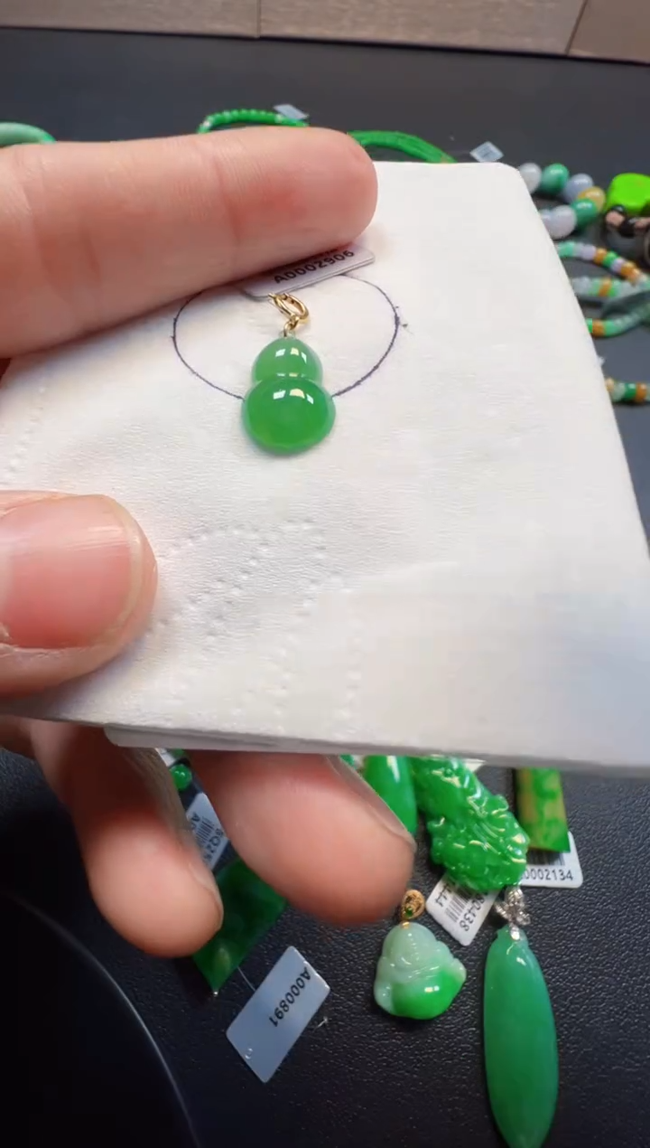 【闪购商品】定制翡翠18K金镶嵌380一