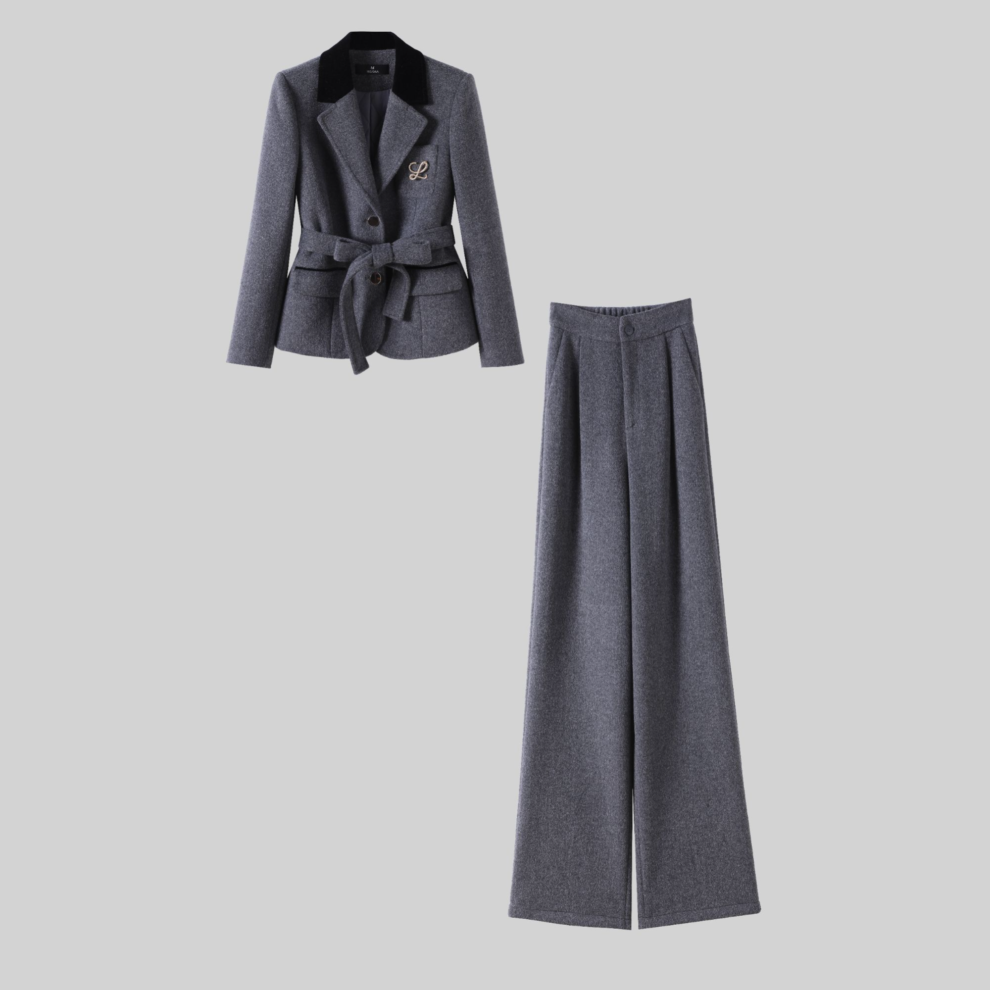 〈纪朵研〉1780工装风时尚气质休闲轻职风西裤时尚套装