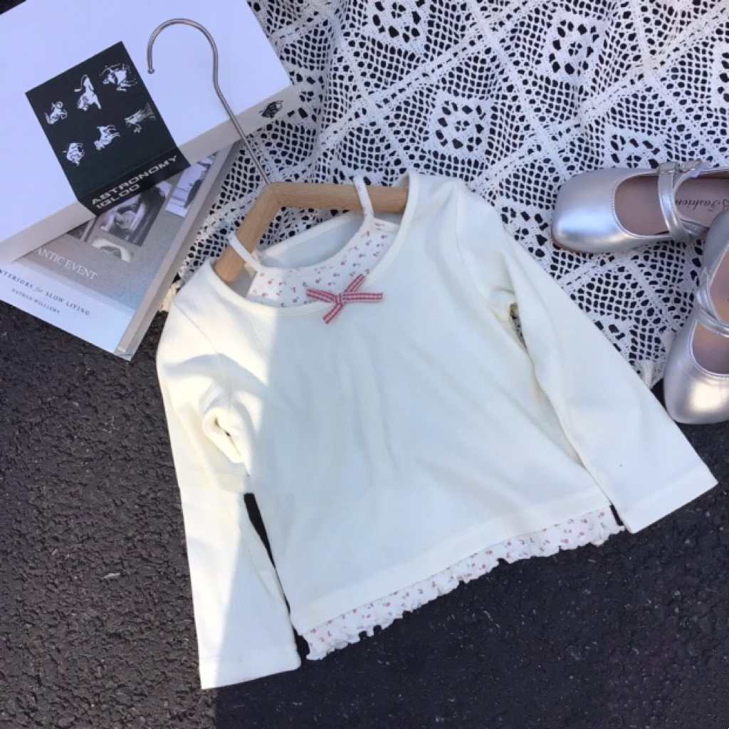 XM-631-儿童时尚百搭假两件打底衫（春款）