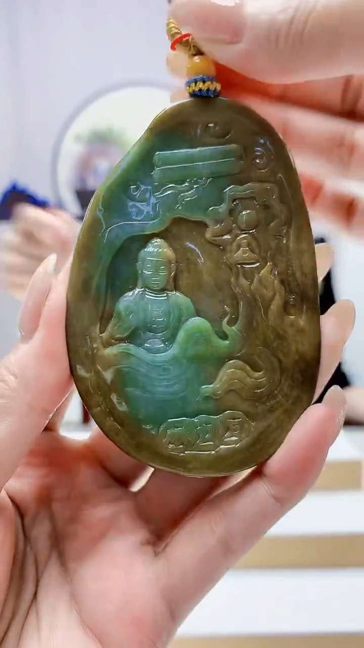 未镶嵌定制翡翠4812MM-毛货挂件51