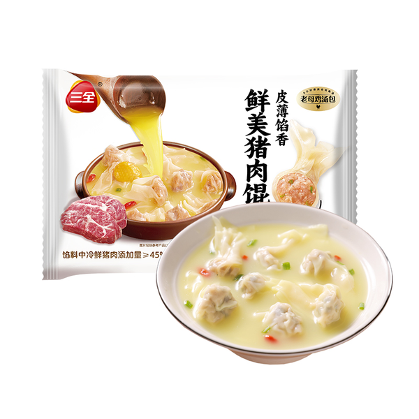 三全鲜美猪肉鸡汤馄饨 300g