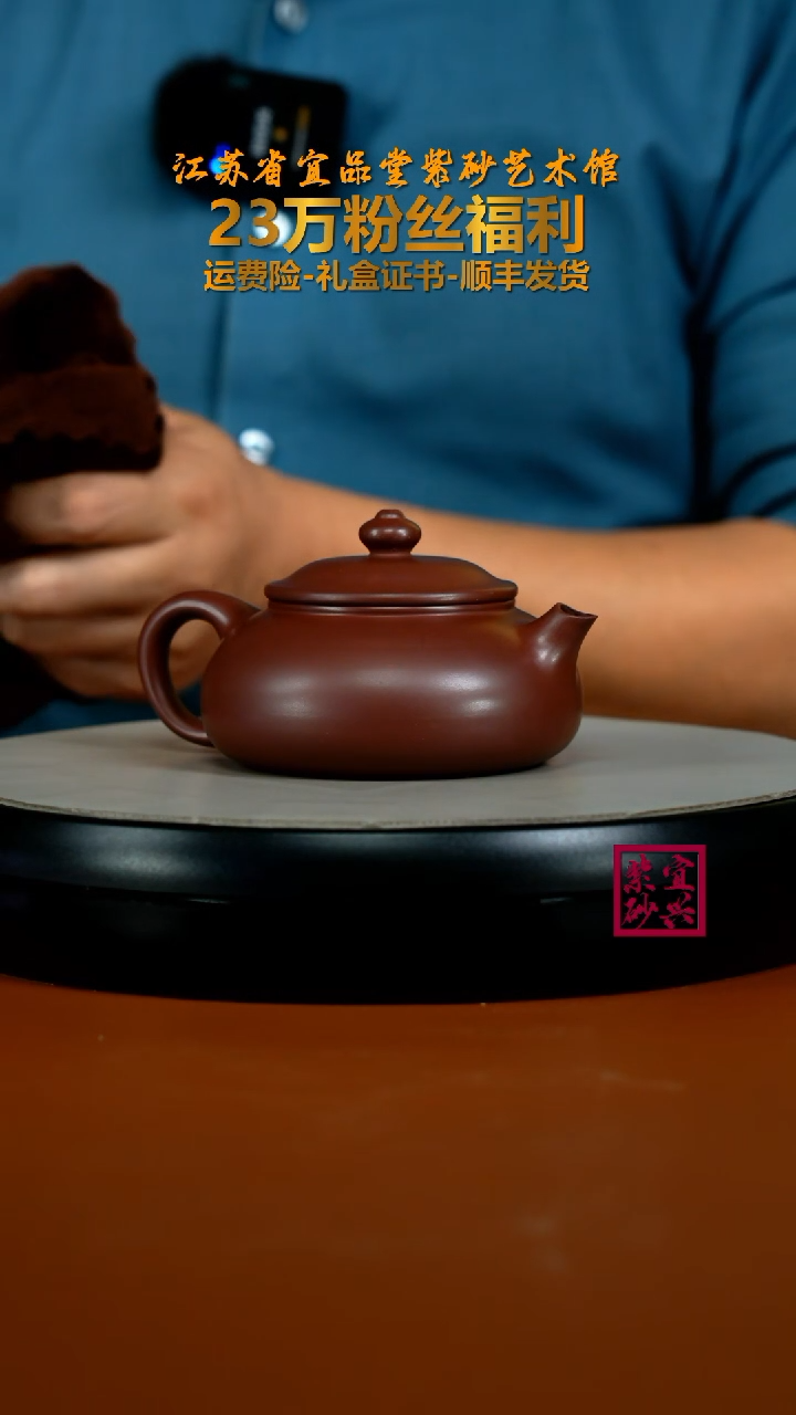 茶壶紫砂李传荣S级龙血砂光素寒江180CC