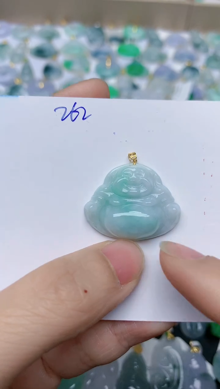 【闪购商品】翡翠颈饰18K金镶嵌 天然翡翠A货    