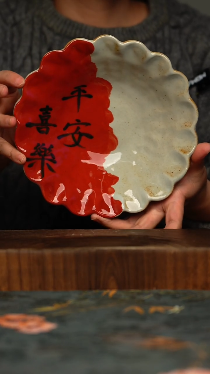 瓷片釉下彩手工手绘同款陶器