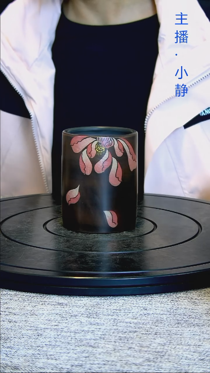 全手工紫陶笔筒精磨047