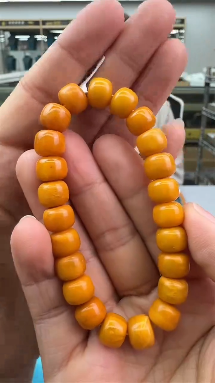 【闪购商品】琥珀手链未镶嵌960秒拍号