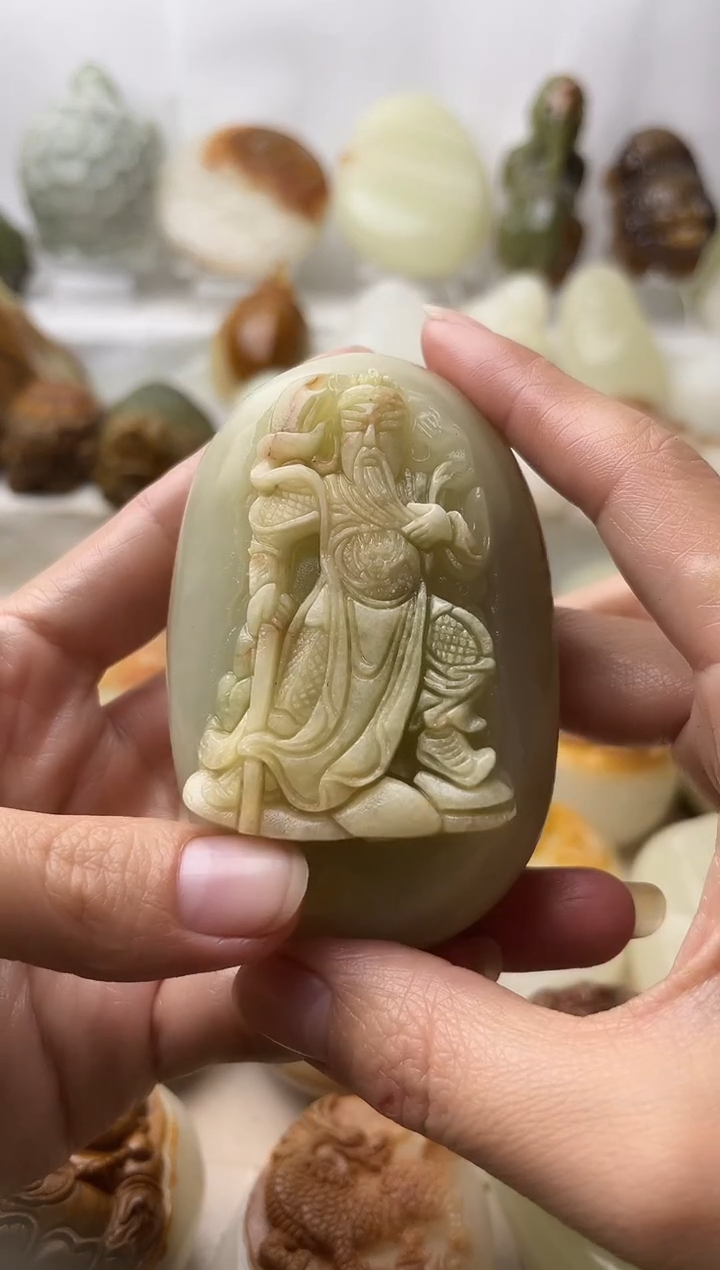 石材古青石棉纹正常不退换关公