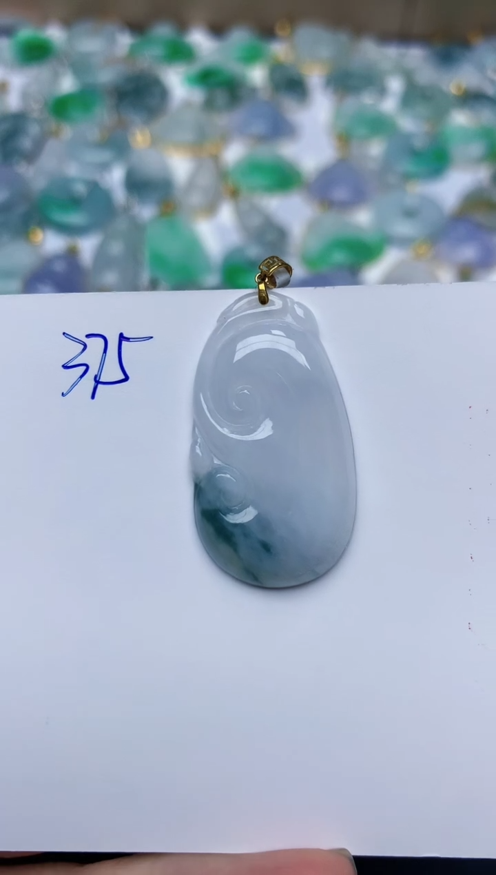 【闪购商品】翡翠颈饰18K金镶嵌天然翡翠A货