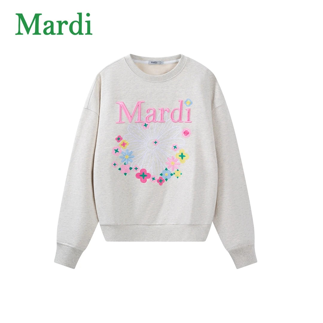 Mardi秋冬新款经典小雏菊ins风刺绣卫衣女士秋季上衣MWY2612992