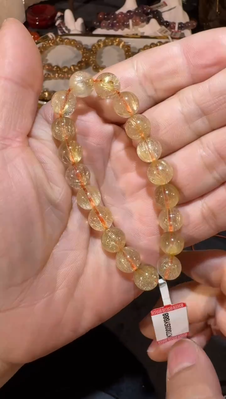 未镶嵌手串发晶SJ-628金发晶