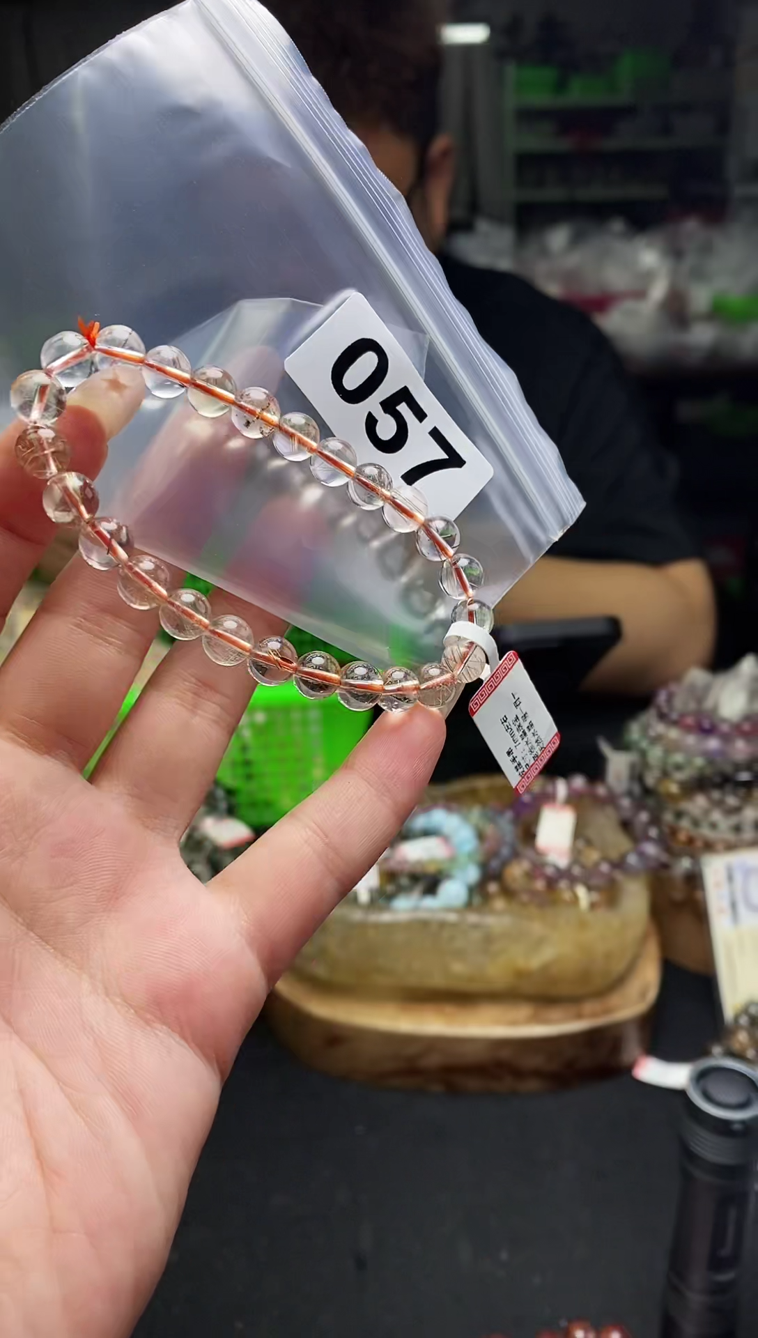 水晶手串未镶嵌手串057