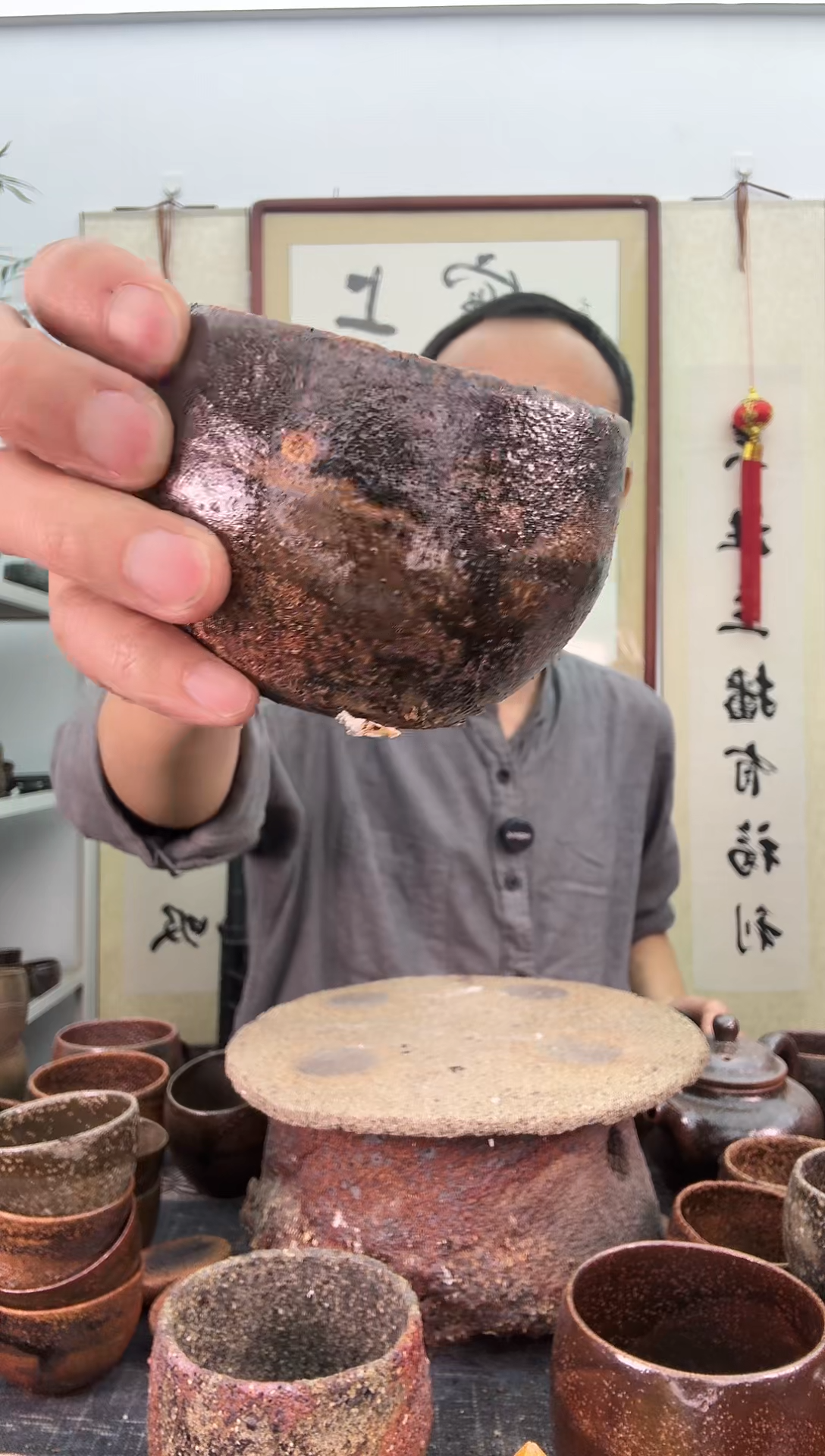 【闪购商品】瑕疵黑红色闻香杯200毫升拍1发2