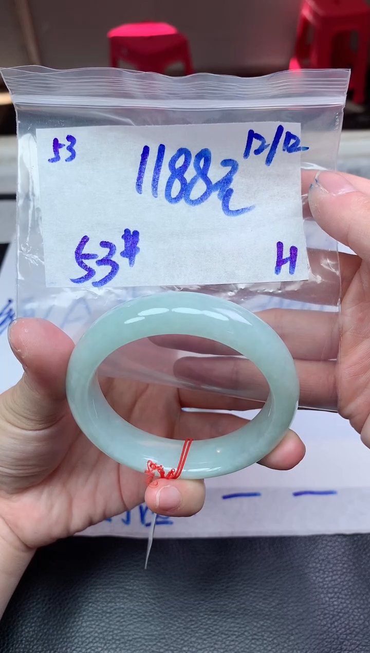 未镶嵌定制翡翠53毛货需精细抛光手镯拍一发一