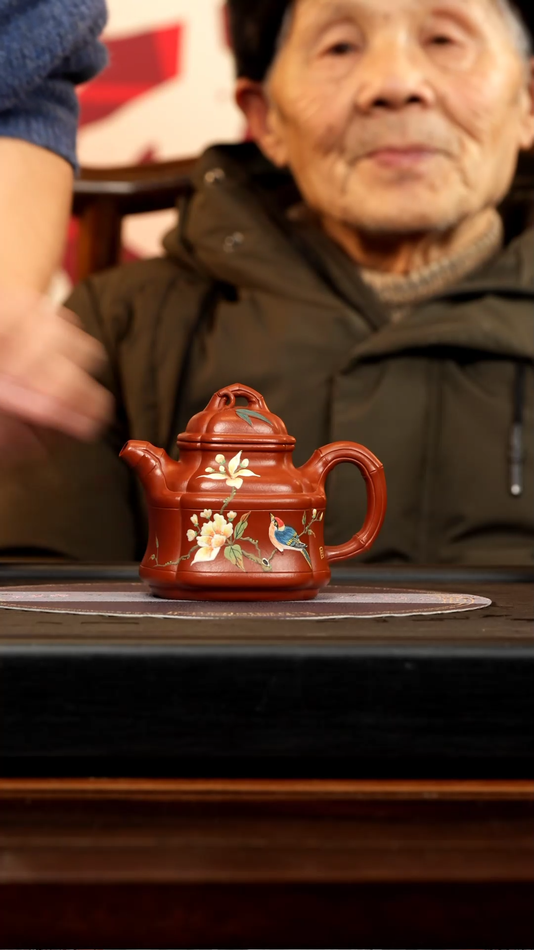 【闪购商品】紫砂茶壶PQZ 朱泥 竹鼎 