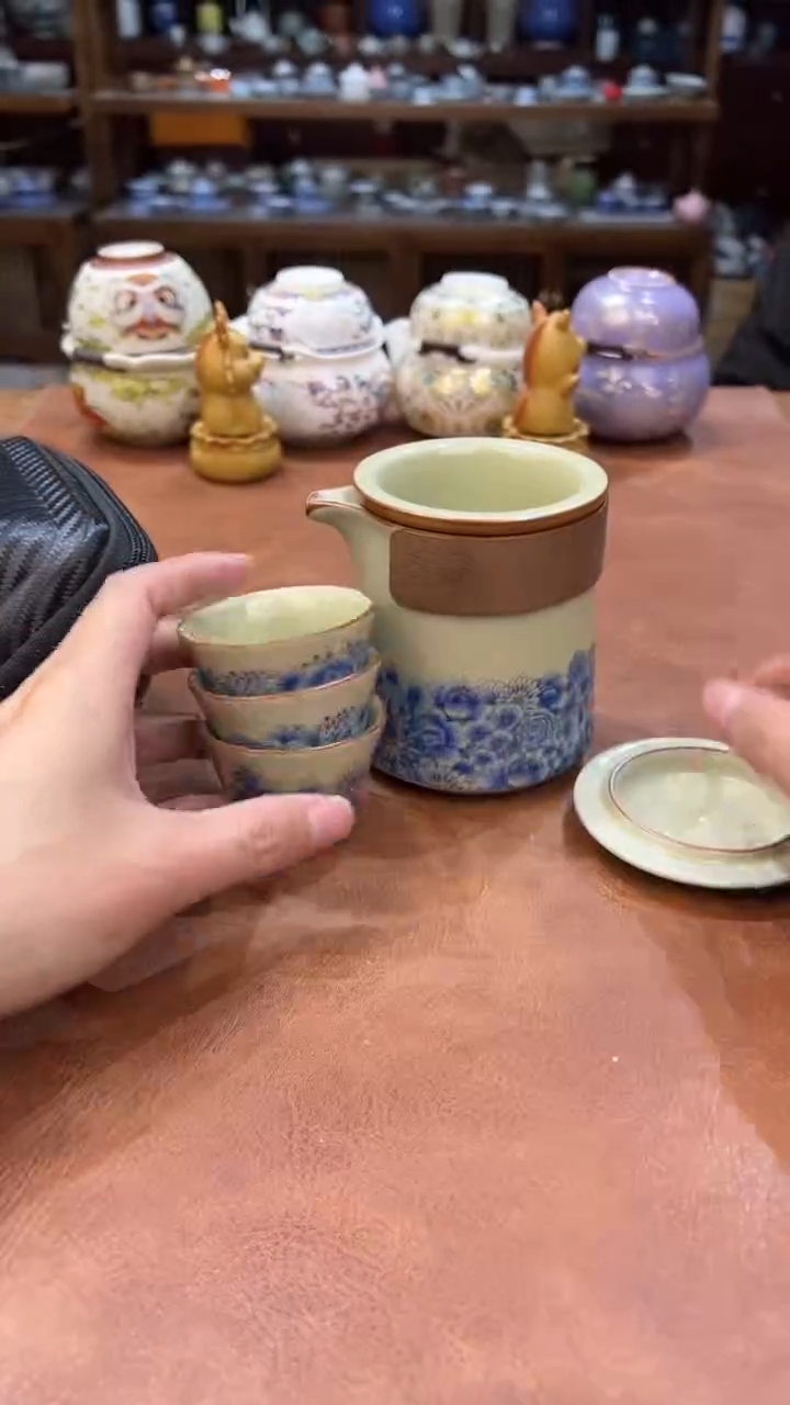 真的很便宜会开片的旅行茶具