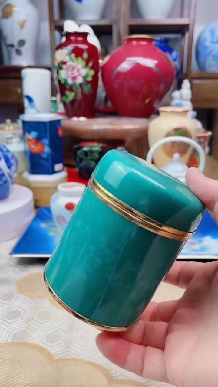 【闪购商品】盘七宝铜胎茶叶罐