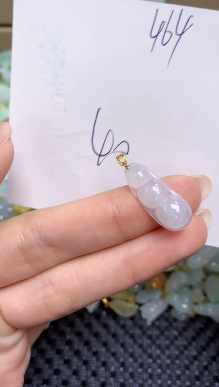 【闪购商品】翡翠颈饰18K金镶嵌天然缅甸A货翡翠