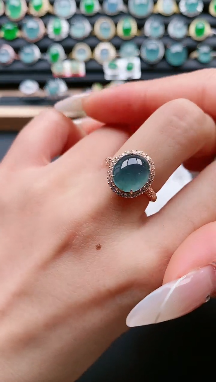 【闪购商品】翡翠戒指银S925镶嵌11111