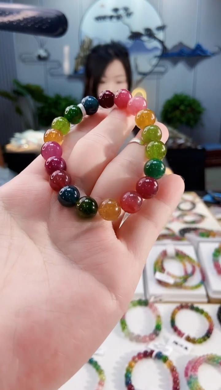 【闪购商品】碧玺手链未镶嵌G2479单圈颜色微差发1