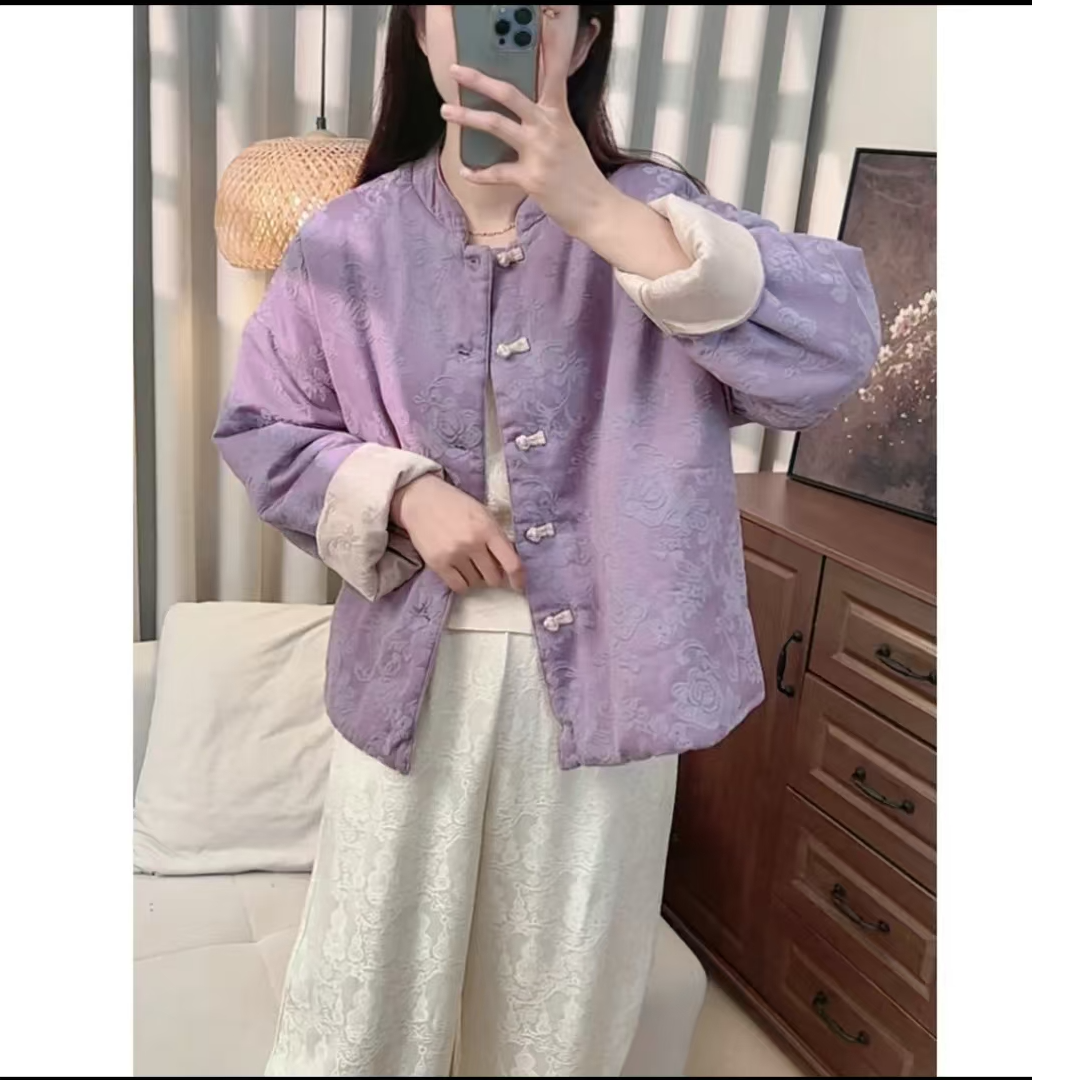 1601珊瑚外套棉服妈妈装高贵新款妈妈装洋气