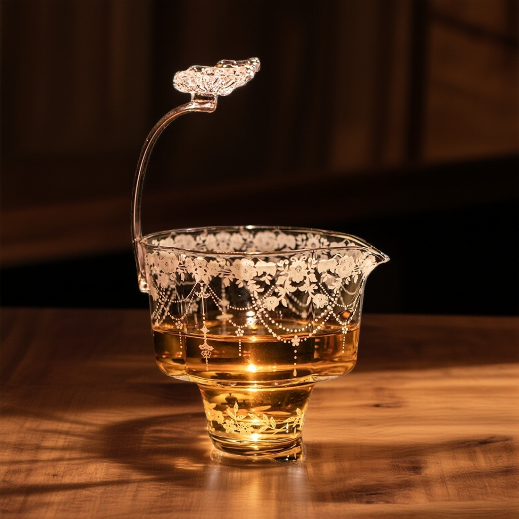 聚器堂严选-蝶栖絮语蝴蝶海棠公杯高档