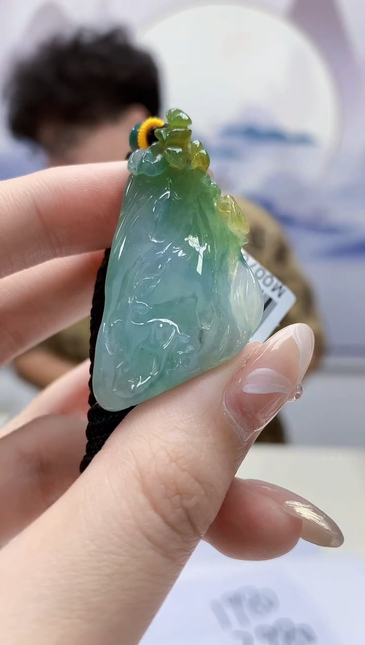 定制翡翠未镶嵌4688jw-毛货挂件72