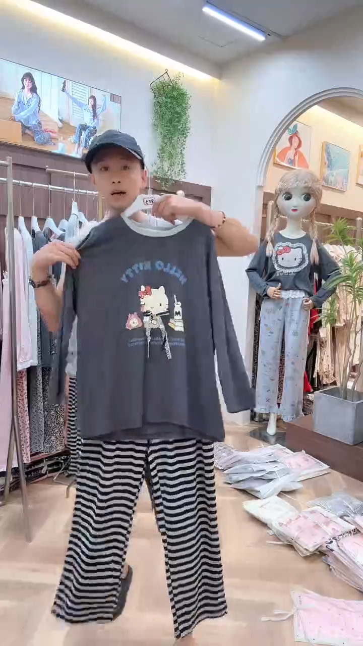 棉潘多拉长袖长裤120-170斤以下